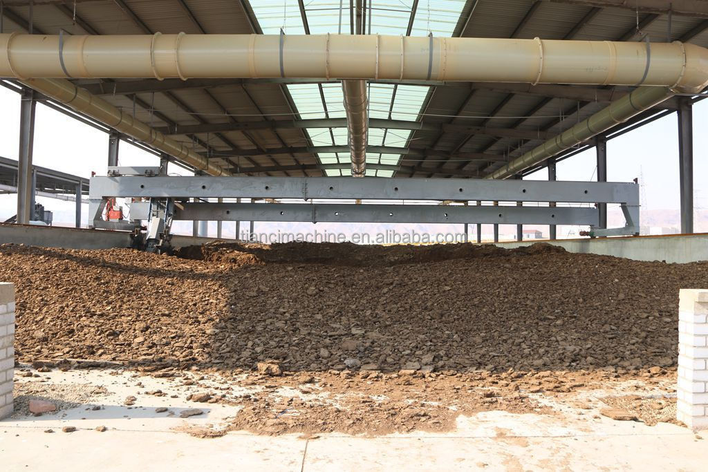 Hoogwaardig organisch afval fermentatie compost apparatuur Wiel type compost turner