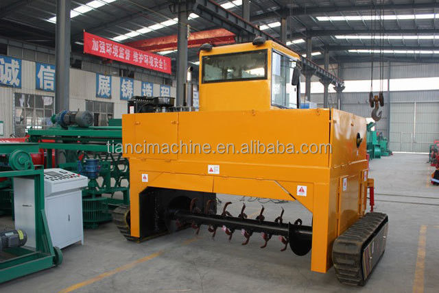 Diesel Crawler Type Compost Turner Machine 500-1800m3/h Verwerking van organische mest