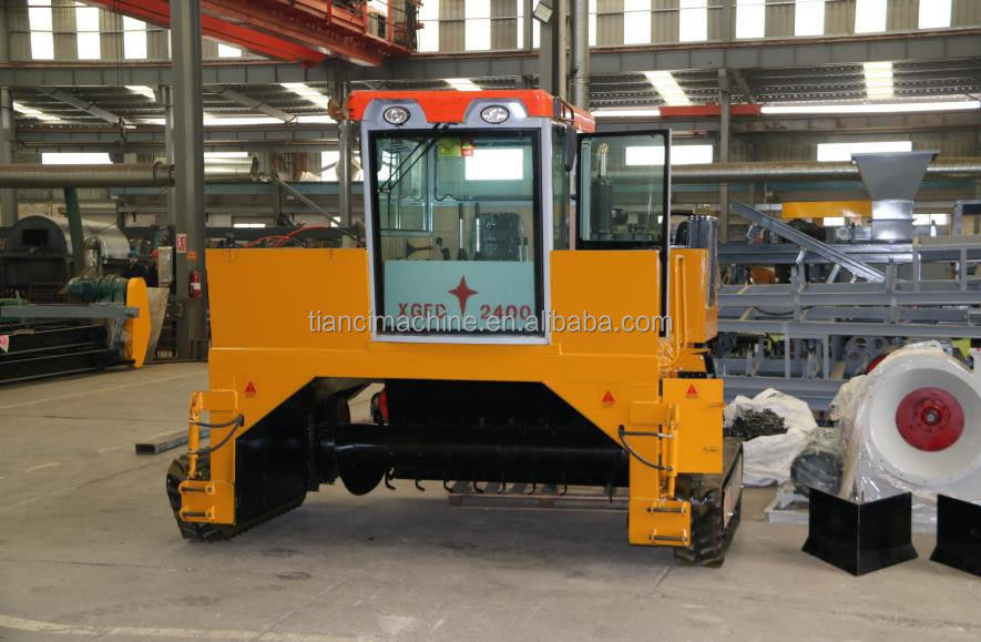 Diesel Crawler Type Compost Turner Machine 500-1800m3/h Verwerking van organische mest
