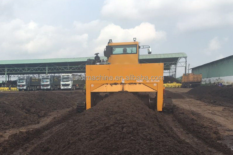 Diesel Crawler Type Compost Turner Machine 500-1800m3/h Verwerking van organische mest