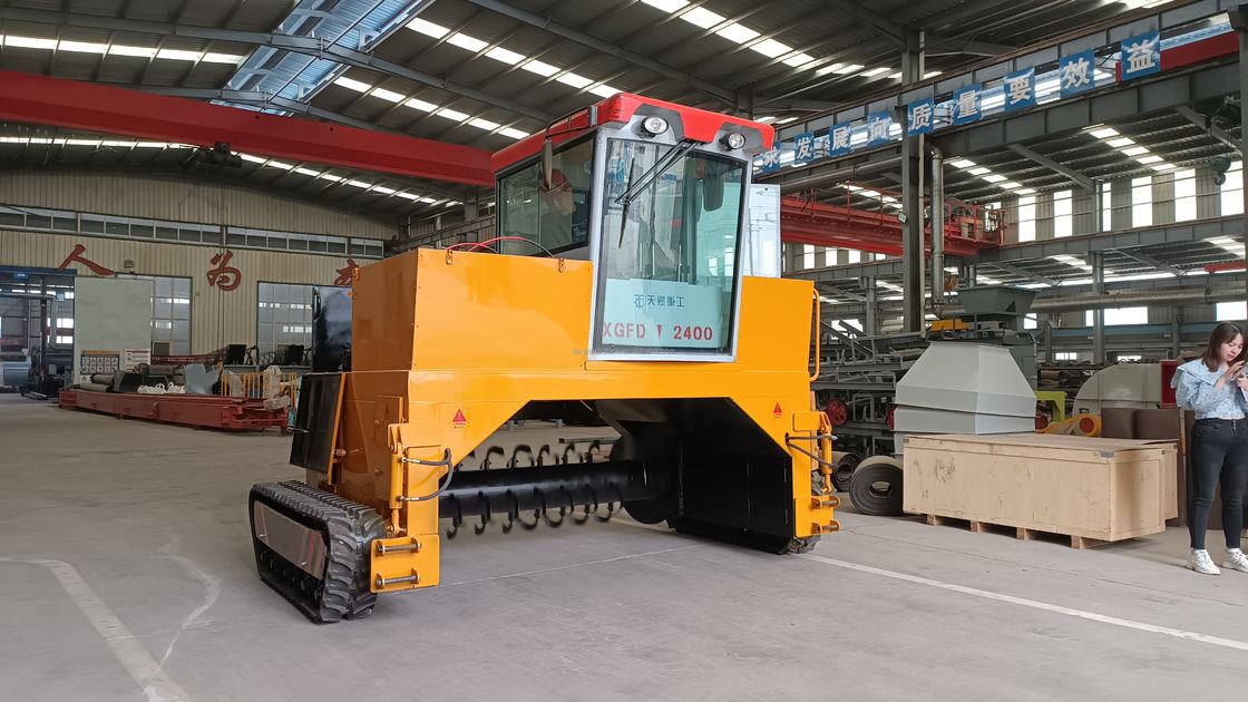 Diermestfermentatie Compostapparatuur Crawler type Compost Turner Machine