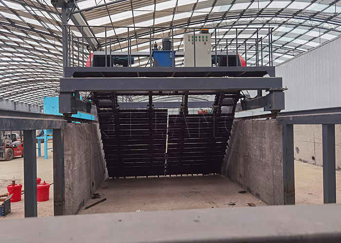 Elektrische ketenplaat type compost Turner dierlijke mest Fermentatie compostmachine