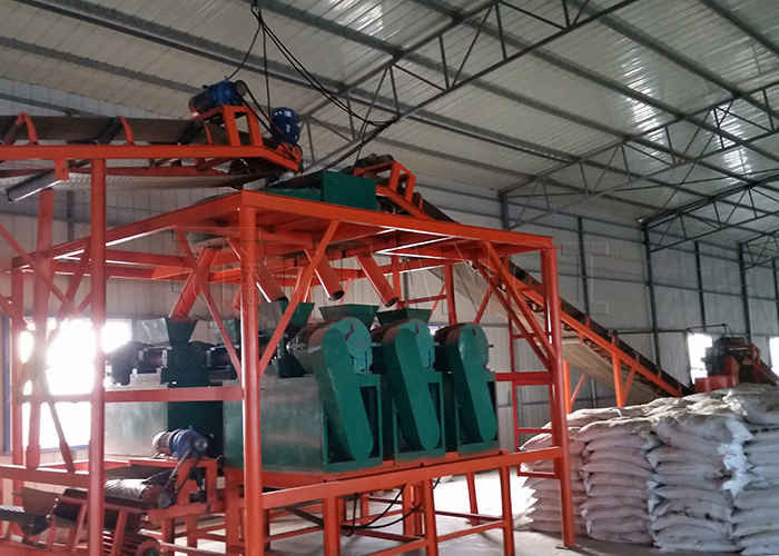 Productielijn voor mestgranulatie Ammoniumchloride meststof dubbele rolpers productielijn granulator