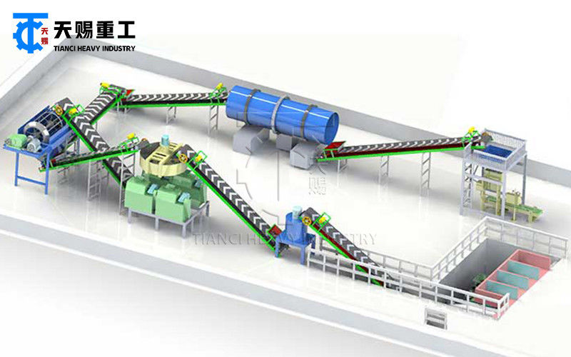 Productielijn voor organische meststoffen voor pluimvee afval Npk-granulator