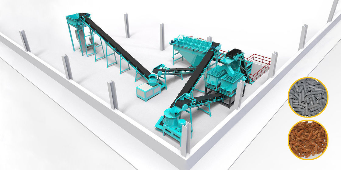 Productielijn voor bentonietgranulaat DAP-mestmachine voor het maken van platte granulaatproductielijn