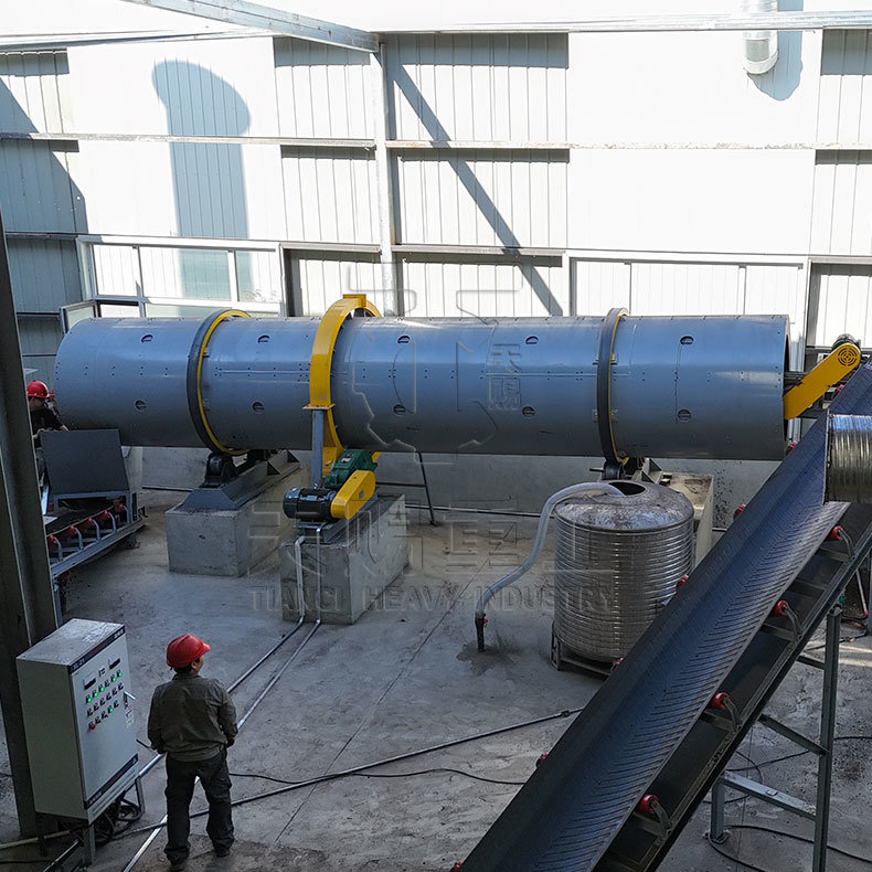 Complete productiesysteem trommelgranulator productielijn voor organische meststof granulatie met een jaarlijkse capaciteit van 10.000 ton